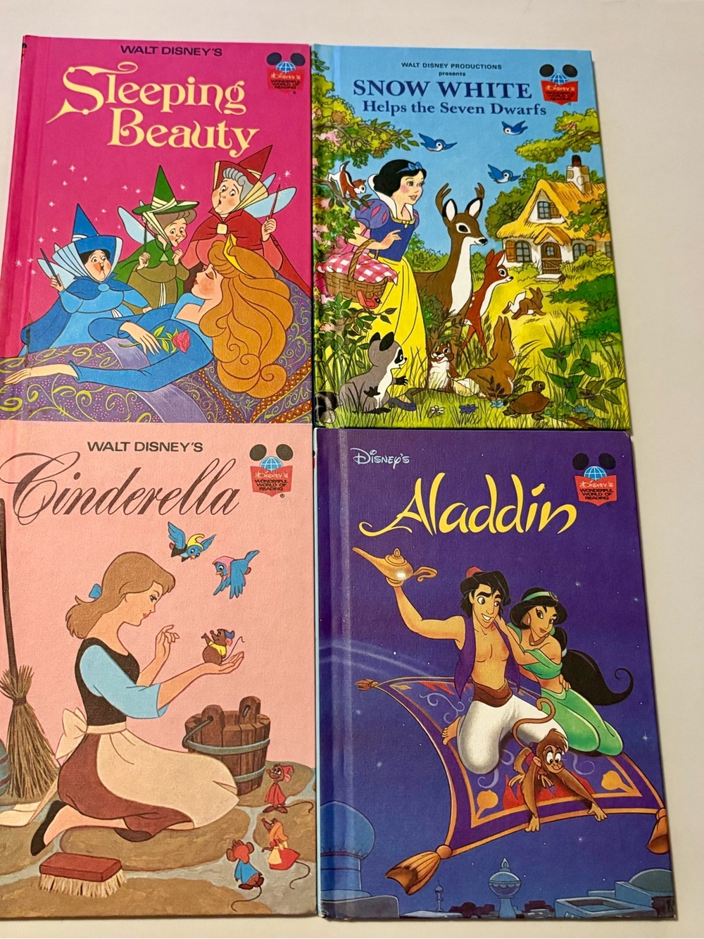 Vintage Disney Wonderful World of Reading Hardcover Books Lot of 4